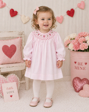 Load image into Gallery viewer, Petit Ami Heart Bishop Smocked Dress