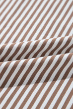 Load image into Gallery viewer, White Stripe Patchwork Bracelet Sleeve Plus Size T Shirt