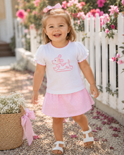 Load image into Gallery viewer, Petit Ami Shirt & Skort Set with Dog Applique
