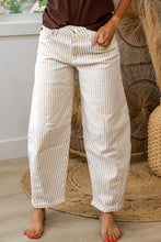 Load image into Gallery viewer, Brown Stripe Casual Barrel Jeans