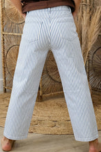 Load image into Gallery viewer, Brown Stripe Casual Barrel Jeans