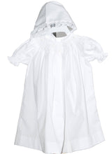 Load image into Gallery viewer, White Roses Smocked Short Sleeve Bishop Dress with Beautiful Bonnet