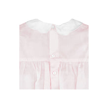 Load image into Gallery viewer, Petit Ami Hand Embroidered Pale Pink Smocked Bubble with Collar