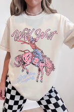 Load image into Gallery viewer, White Wild West Cowgirl Rodeo Graphic Tunic Tee