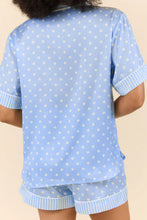 Load image into Gallery viewer, Sky Blue Dotted Print Soft Short Pajama Set
