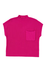 Load image into Gallery viewer, Pocket Ribbed Knit Short Sleeve Sweater
