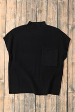 Load image into Gallery viewer, Pocket Ribbed Knit Short Sleeve Sweater

