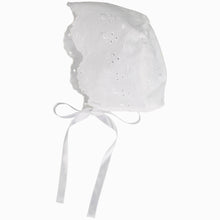 Load image into Gallery viewer, Petit Ami Eyelet Lace Christening Gown with slip and bonnet
