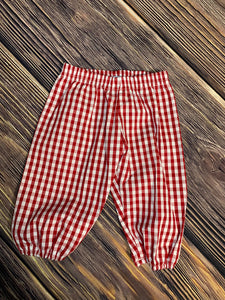 Gingham Pants, Bubble Style, Navy, Khaki, Red, Green, Blue