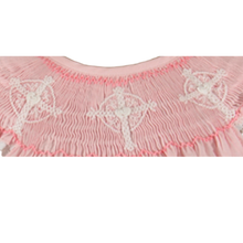 Load image into Gallery viewer, Light Pink Smocked Cross Angel Wing Bubble
