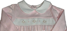 Load image into Gallery viewer, Petit Ami Pink Soft Knit Smocked Long Romper
