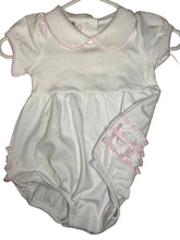 Load image into Gallery viewer, Magnolia Baby White Collared Bubble with Pink Trim
