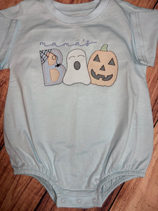 Mama's BOO Blue Short Sleeve Bubble
