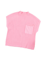 Load image into Gallery viewer, Pocket Ribbed Knit Short Sleeve Sweater
