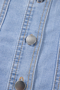 Light Wash Denim Slim Mini Dress
