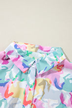 Load image into Gallery viewer, White Colorful Horse Print Long Sleeve Shirt
