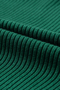 Pocket Ribbed Knit Short Sleeve Sweater