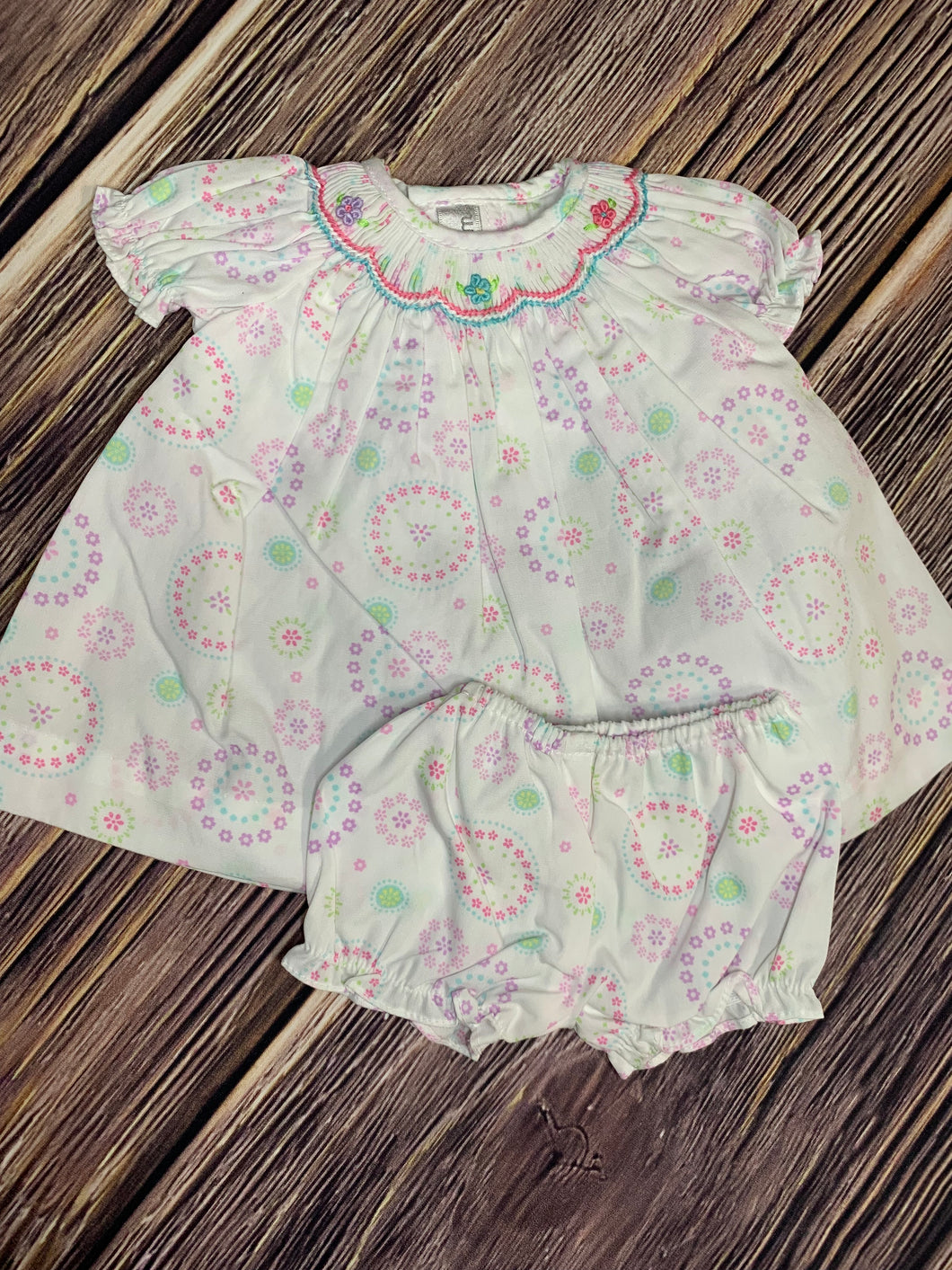 Doll Dress With Bloomers, Smocked