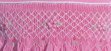 Load image into Gallery viewer, Hot Pink Geometric Smocked with Roses Sleeveless Dress
