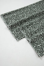 Load image into Gallery viewer, Rose Leopard Frayed Edge Wide Leg High Waist Jeans
