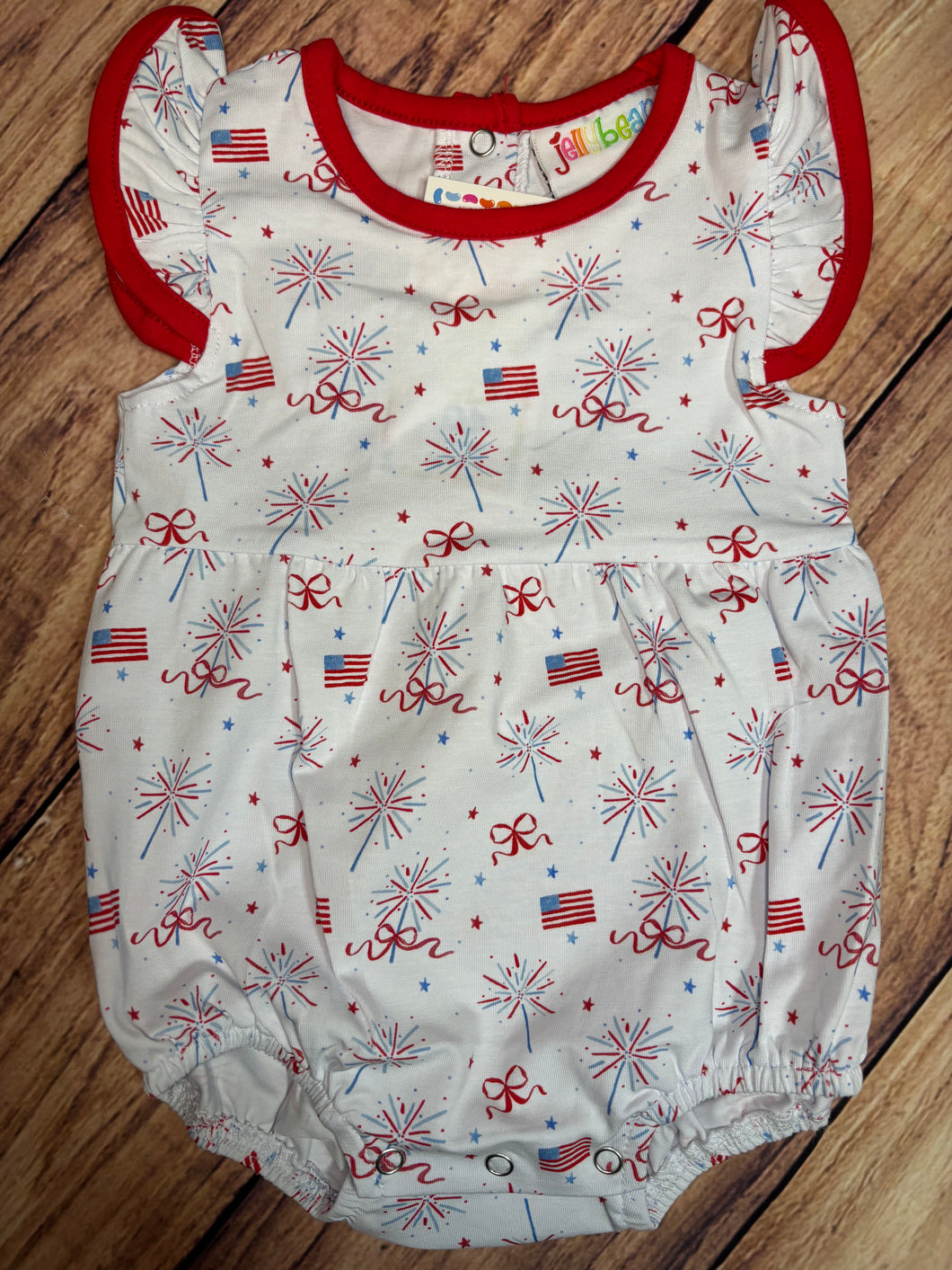 Patriotic Print Girls Bubble