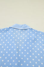 Load image into Gallery viewer, Sky Blue Dotted Print Soft Short Pajama Set
