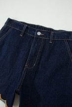 Load image into Gallery viewer, Black Embroidered Scalloped Trim Relaxed Denim Shorts
