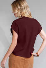 Load image into Gallery viewer, Pocket Ribbed Knit Short Sleeve Sweater
