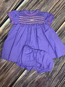Doll Dress With Bloomers, Smocked