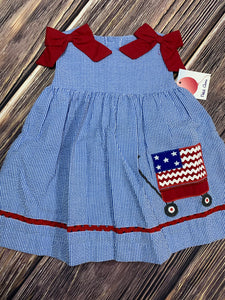 Petit Ami American Flag Applique Dress