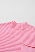 Load image into Gallery viewer, Pocket Ribbed Knit Short Sleeve Sweater
