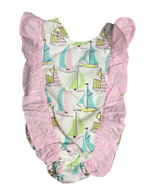 Load image into Gallery viewer, Sailboat Print Swimsuit, Pink
