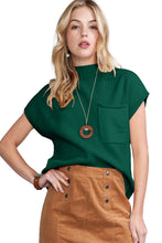 Load image into Gallery viewer, Pocket Ribbed Knit Short Sleeve Sweater
