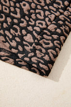 Load image into Gallery viewer, Black Leopard Print Bubble Sleeve Shift Mini Dress
