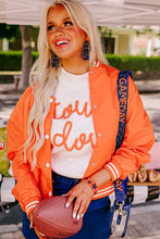 Load image into Gallery viewer, White Touchdown Tinsel Puff Short Sleeve Sweater
