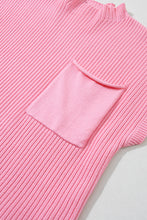 Load image into Gallery viewer, Pocket Ribbed Knit Short Sleeve Sweater

