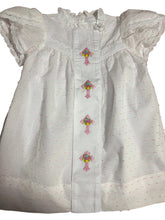 Load image into Gallery viewer, Swiss Dot Easter Dress with Embroidered Crosses
