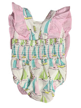 Load image into Gallery viewer, Sailboat Print Swimsuit, Pink
