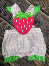 Load image into Gallery viewer, Strawberry Applique Girls Sun Bubble
