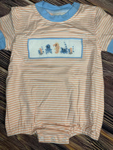 Load image into Gallery viewer, Sea Creatures Hand Smocked Boys Knit Bubble and Short Set
