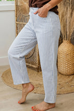 Load image into Gallery viewer, Brown Stripe Casual Barrel Jeans
