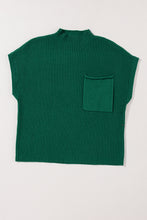 Load image into Gallery viewer, Pocket Ribbed Knit Short Sleeve Sweater
