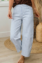 Load image into Gallery viewer, Brown Stripe Casual Barrel Jeans
