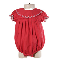 Load image into Gallery viewer, Red Embroidered Round Collar Bubble
