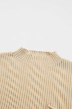 Load image into Gallery viewer, Pocket Ribbed Knit Short Sleeve Sweater
