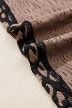 Load image into Gallery viewer, Black Leopard Print Bubble Sleeve Shift Mini Dress
