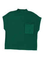 Load image into Gallery viewer, Pocket Ribbed Knit Short Sleeve Sweater
