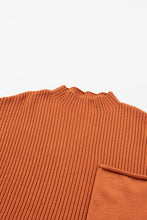 Load image into Gallery viewer, Pocket Ribbed Knit Short Sleeve Sweater
