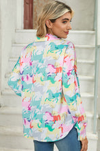 Load image into Gallery viewer, White Colorful Horse Print Long Sleeve Shirt
