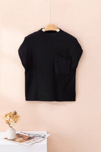 Load image into Gallery viewer, Pocket Ribbed Knit Short Sleeve Sweater
